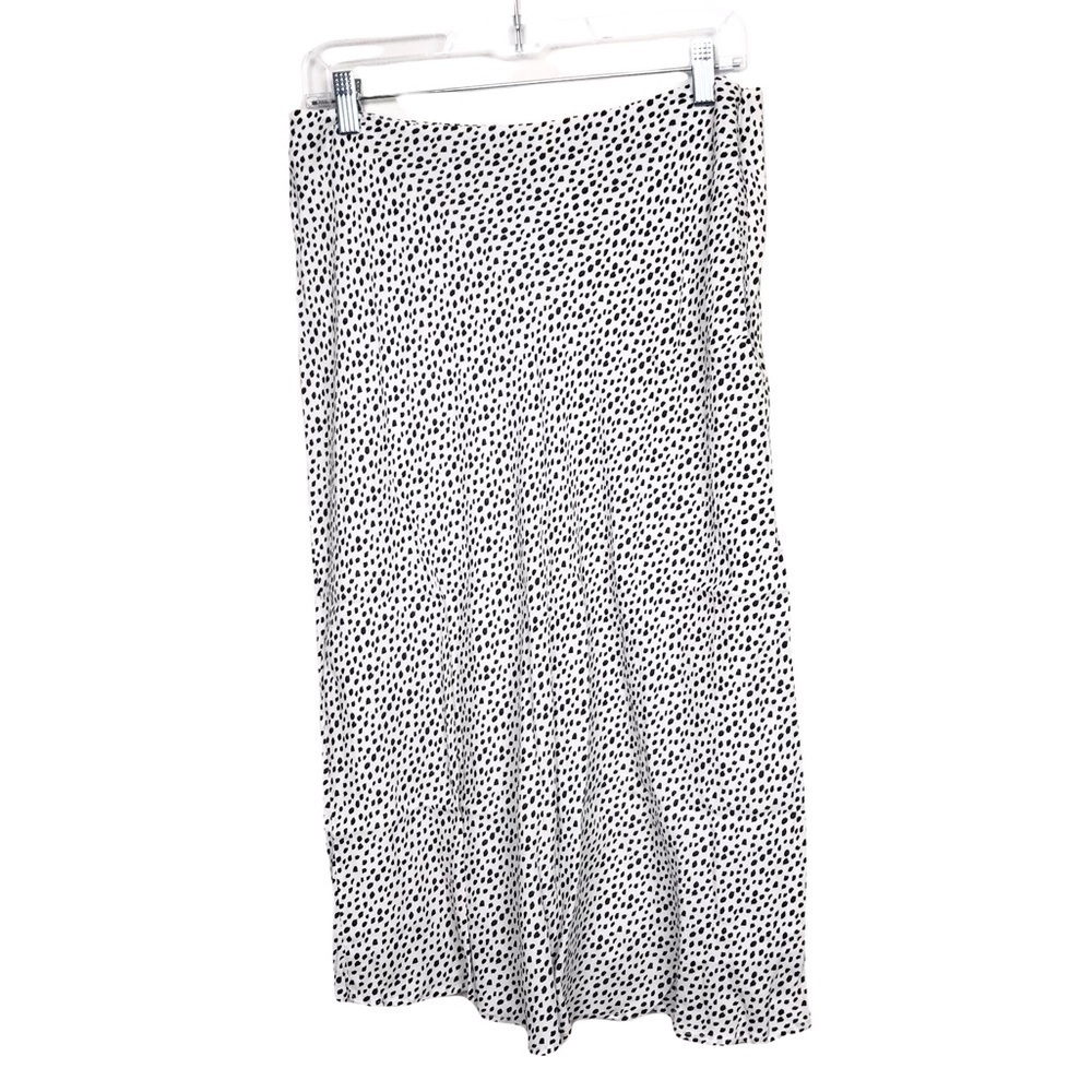 Rails White London Spotted Midi Skirt NWT Large